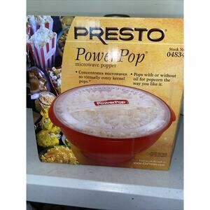 Presto Popcorn Popper Maker Power Pop Microwave Red 04834